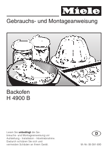 Bedienungsanleitung Miele H 4900 B Backofen