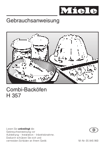Bedienungsanleitung Miele H 357 B-KAT Backofen