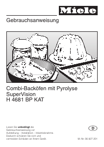 Bedienungsanleitung Miele H 4681 BP KAT Backofen