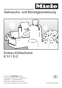 Bedienungsanleitung Miele K 511 E-2 Kühlschrank