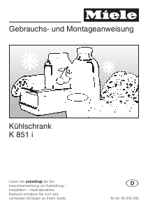 Bedienungsanleitung Miele K 851 i Kühlschrank