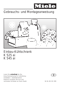 Bedienungsanleitung Miele K 525 ai Kühlschrank