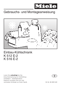 Bedienungsanleitung Miele K 512 E-2 Kühlschrank