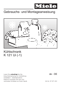 Bedienungsanleitung Miele K 121 Ui Kühlschrank