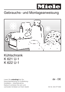 Bedienungsanleitung Miele K 621 U-1 Kühlschrank
