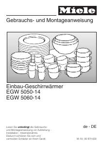 Bedienungsanleitung Miele EGW 5050-14 Wärmeschublade