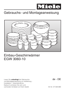 Bedienungsanleitung Miele EGW 3060-10 Wärmeschublade