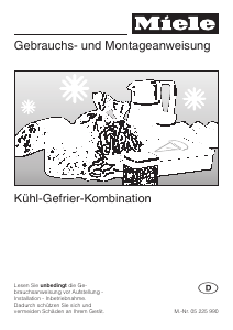 Bedienungsanleitung Miele KF 7232 S Kühl-gefrierkombination