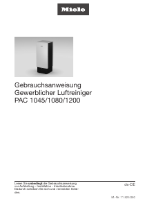 Bedienungsanleitung Miele PAC 1200 Luftreiniger