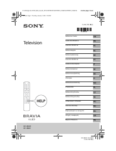 Bedienungsanleitung Sony Bravia KE-48A9 OLED fernseher