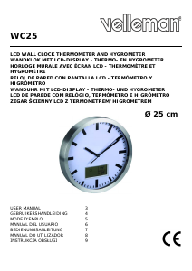 Bruksanvisning Velleman WC25 Klocka