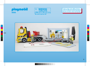 Manuale Playmobil set 9898 Construction Trasporto casa mobile