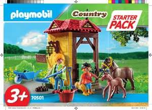 Mode d’emploi Playmobil set 70501 Riding Stables Starter pack box et poneys
