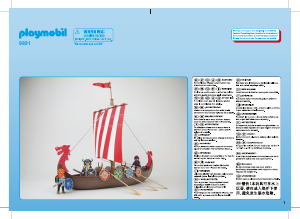 Manual Playmobil set 9891 Vikings Ship