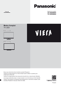 Mode d’emploi Panasonic TX-24DW404 Viera Téléviseur LED