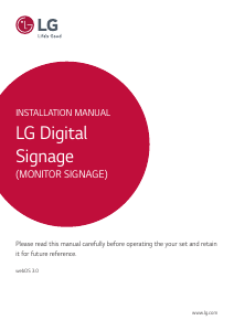 Bruksanvisning LG 72WS70MS-B LED skärm
