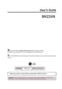 Bruksanvisning LG M4224NCB32 LCD skärm