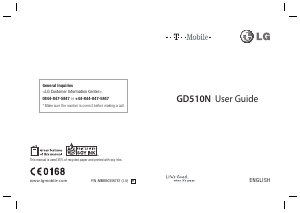 Manual LG GD510N (T-Mobile) Mobile Phone