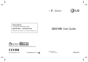 Bruksanvisning LG GD510N (T-Mobile) Mobiltelefon