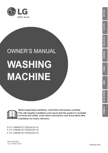 Manual LG F1296TDA3 Washing Machine