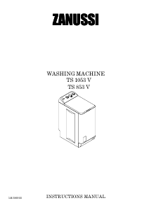 Bruksanvisning Zanussi TS1053V Tvättmaskin