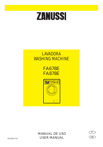 Manual de uso Zanussi FA 878 E Lavadora