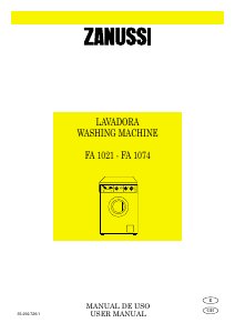 Bruksanvisning Zanussi FA 1021 Tvättmaskin