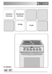 Rokasgrāmata Zanussi ZCV560MX1 Kombinētā plīts