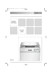 Bedienungsanleitung Zanussi ZDI111W Geschirrspüler