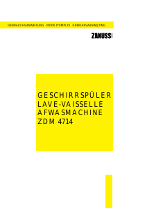 Mode d’emploi Zanussi ZDM4714X Lave-vaisselle