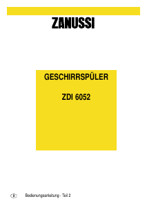 Bedienungsanleitung Zanussi ZDI6052X Geschirrspüler