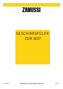 Bedienungsanleitung Zanussi ZDM6037B Geschirrspüler
