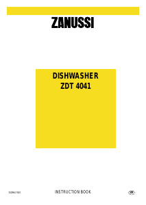 Bruksanvisning Zanussi ZDT4041 Diskmaskin
