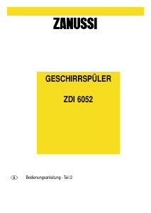 Bedienungsanleitung Zanussi ZDI6052W Geschirrspüler