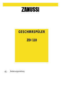 Bedienungsanleitung Zanussi ZDI110X Geschirrspüler