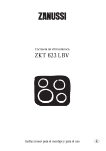 Manual de uso Zanussi ZKT623LBV Placa