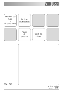 Mode d’emploi Zanussi ZGL640ISX Table de cuisson