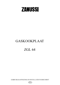 Handleiding Zanussi ZGL64IX Kookplaat