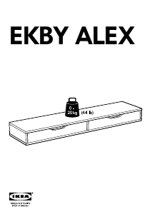 Bruksanvisning IKEA EKBY ALEX Vägghylla