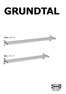 Manual IKEA GRUNDTAL Prateleira