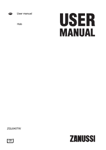 Manual Zanussi ZGL640TX Hob