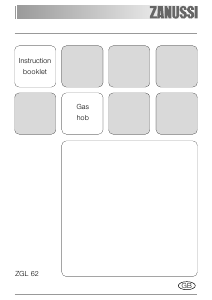 Handleiding Zanussi ZGL62ITW Kookplaat
