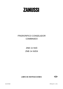 Manual de uso Zanussi ZNB34NVD8 Frigorífico combinado