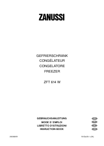 Manuale Zanussi ZFT 614 W Congelatore