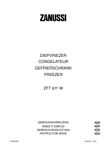 Bruksanvisning Zanussi ZFT 611 W Frys