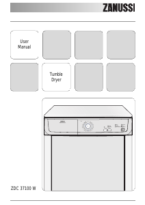 Manual Zanussi ZDC37100W Dryer