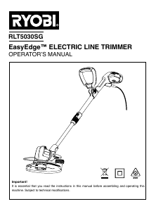 Bruksanvisning Ryobi RLT5030SG Grästrimmer