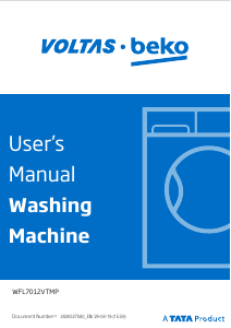 Manual Voltas BEKO WFL7012VTMP Washing Machine