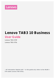 Bruksanvisning Lenovo TB3-X70F TAB 3 10 Business Tablet