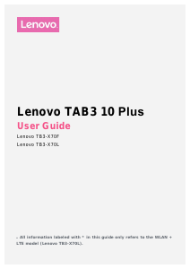 Bruksanvisning Lenovo TB3-X70L TAB3 10 Plus Tablet